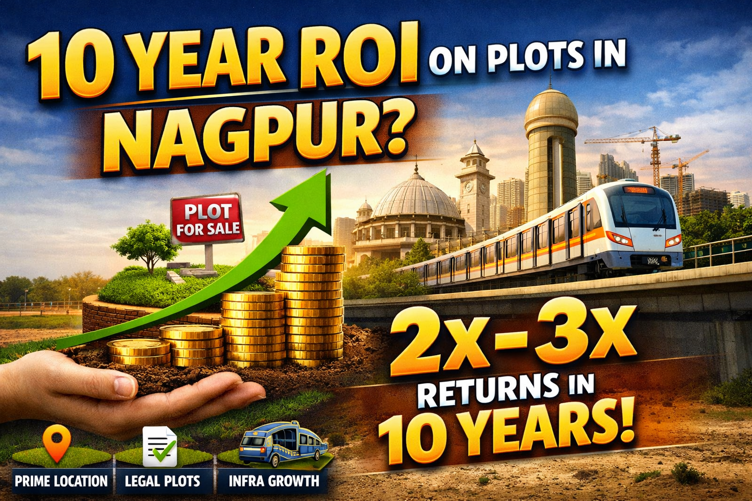 long term ROI Nagpur plots