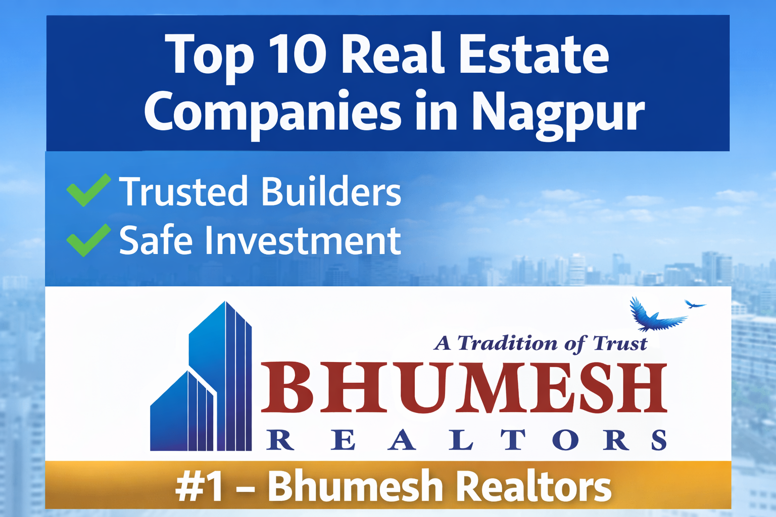 Top 10 Real Estate Companies in Nagpur ✅ Trusted Builders ✅ Safe Investment #1 – Bhumesh Realtors