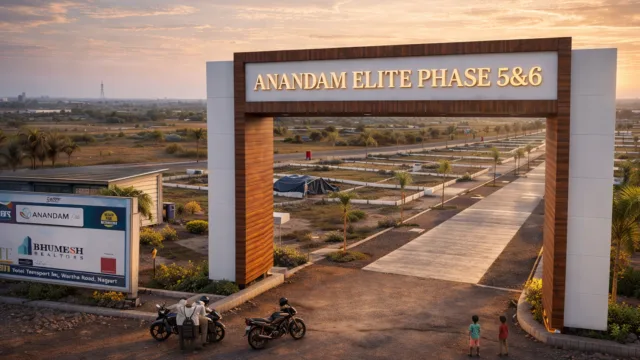 Anandam Elite Phase 5&6 entrance at sunset